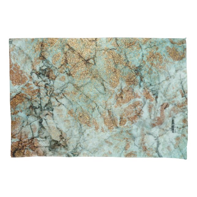 Jade e Dourado mármore brilhante (Frente)