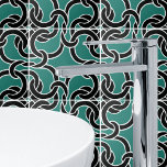 Jade Green Black Celtic Knot Seamless Pattern Tile<br><div class="desc">Elegant Celtic knot seamless pattern to add a spiritual touch to your home.</div>