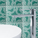 Jade Green White Celtic Knot Seamless Pattern Tile<br><div class="desc">Elegant Celtic knot seamless pattern to add a spiritual touch to your home.</div>