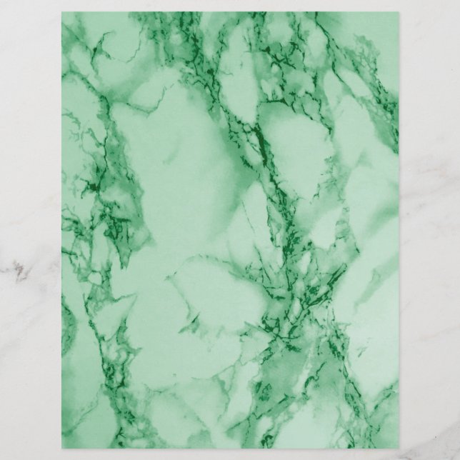 Jade Marble Scrapbook Paper (Frente)