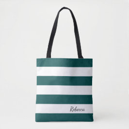 Jade personalizado e o bolsa listrado branco