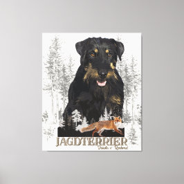 Jagdterrier Dakota v. Renbrad Faux Canvas Print