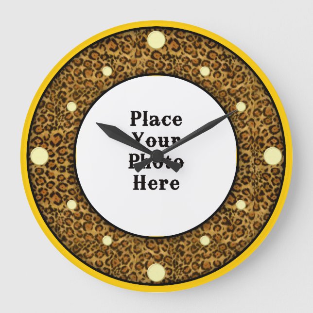 Jaguar seu relógio de parede fotográfica (Frente)