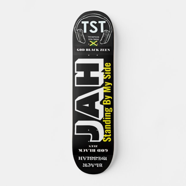 JAH AO MEU LADO Skateboard (Frente)