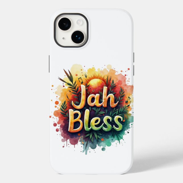 Jah Bless Reggae Watercolor Case – Rasta Vibes  (Verso)