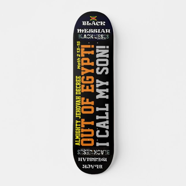 JAH DECREE FORA DO skate EYGPT, deck de 7 ¾" (Frente)
