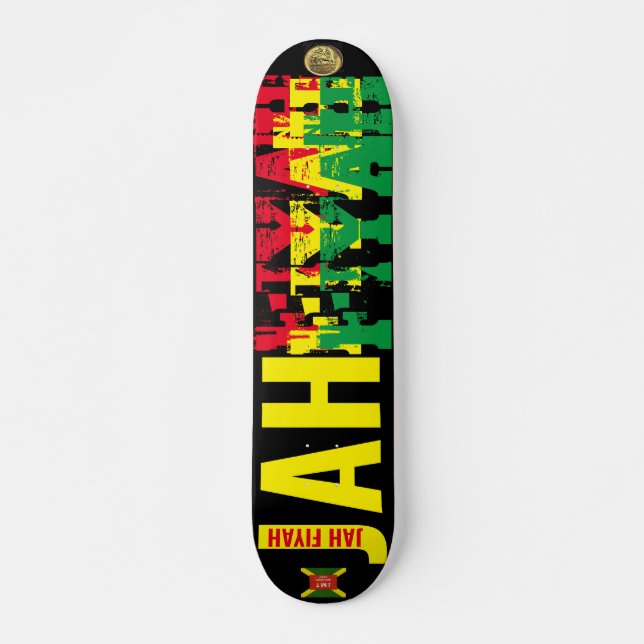 JAH FIYAH JMT 7, 3/4", skateboard Deck (Frente)