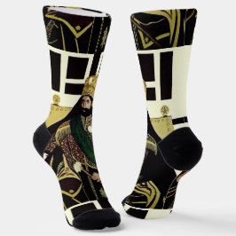 Jah Rastafari Haile Selassie I HIM Rasta Socks
