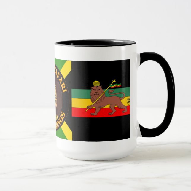 Jah Rastafari - leão de Judah - Rasta - caneca de (Direita)