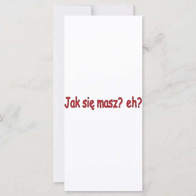 Jak Sie Masz, hein? (Frente)