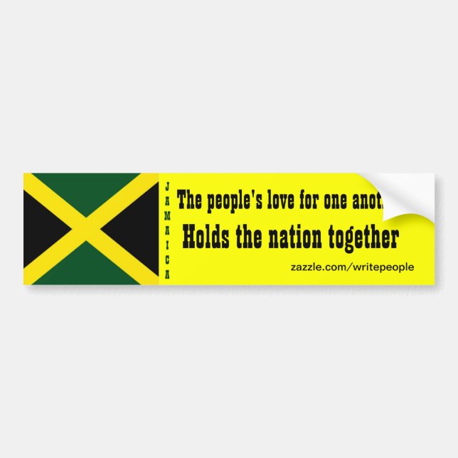 Jamaica ama um ao outro adesivo para-choques (Frente)