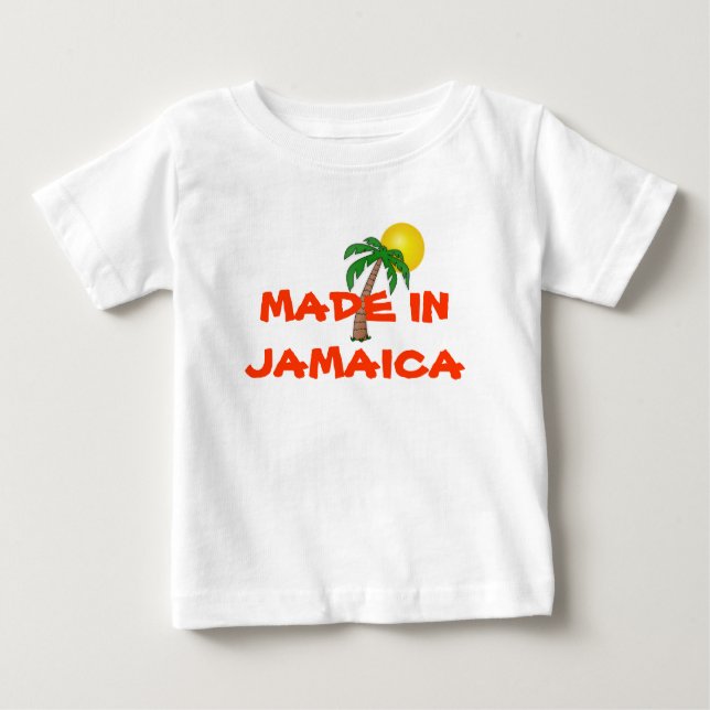 JAMAICA: Camisa de bebê "Made in Jamaica" (Frente)