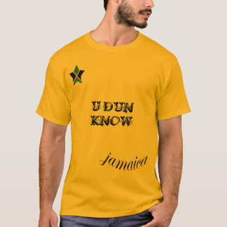 Jamaica de "DUN U SABE" a camisa Dourado de T