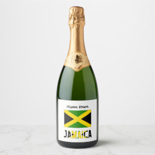 Jamaica e Bandeira Jamaicana com o Seu Nome