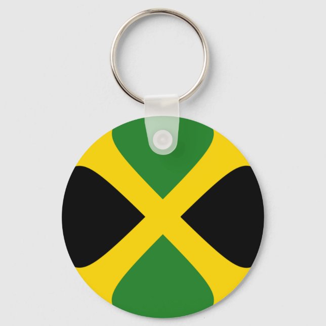 Jamaica Fisheye Flag Chaveiro (Frente)