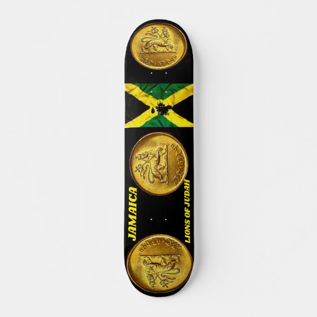 JAMAICA LIÕES DE JUDAH 7, 3/4", skateboard Deck (Frente)