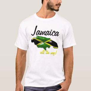 Jamaica todo o mapa da maneira da camisa de