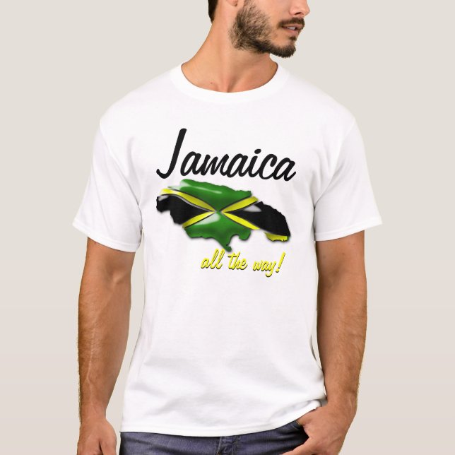 Jamaica todo o mapa da maneira da camisa de (Frente)