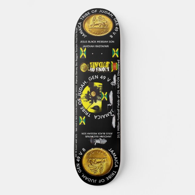 JAMAICA TRIBE DE JUDAH skateboard (Frente)