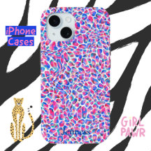 Jameela Cheetah Leopardo Imprime Azul Rosa