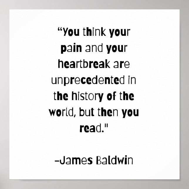 James Baldwin Quote Poster (Frente)