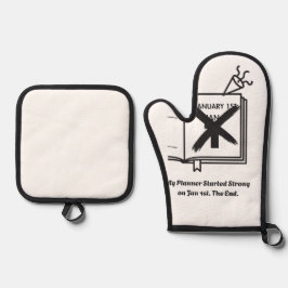 Jan 1st Oven Mitt| Sarcastic New Year's Resolution