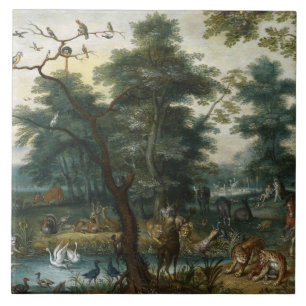Jan Brueghel o mais novo - paisagem do paraíso