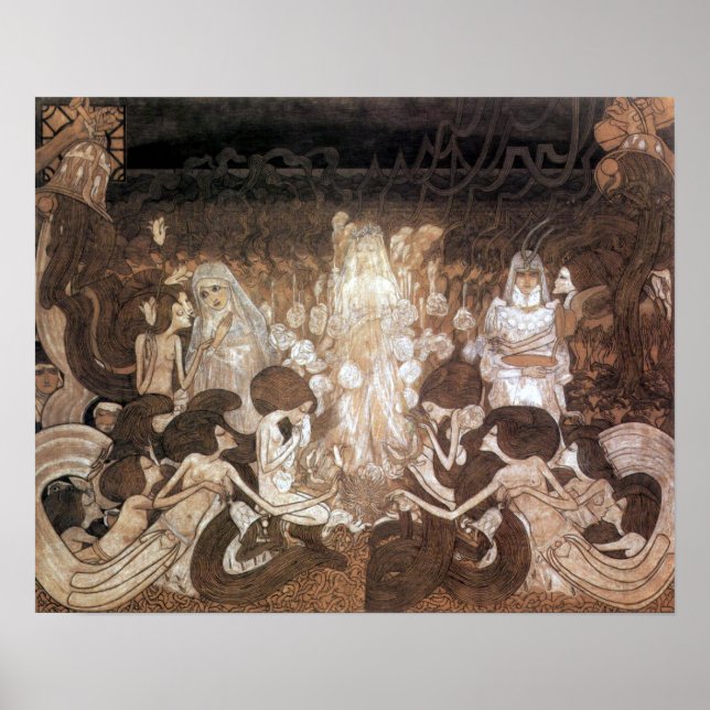 Jan Toorop As Três Brides Art Nouveau Poster (Frente)