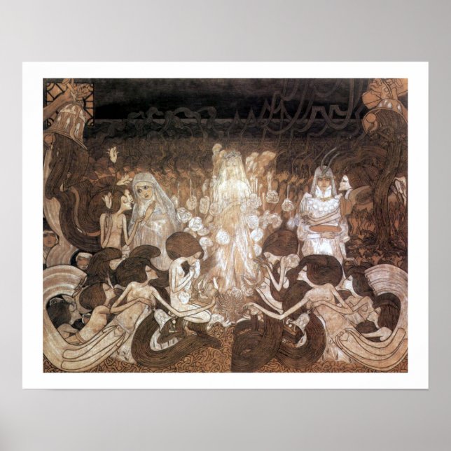 Jan Toorop As Três Brides Art Nouveau Poster (Frente)