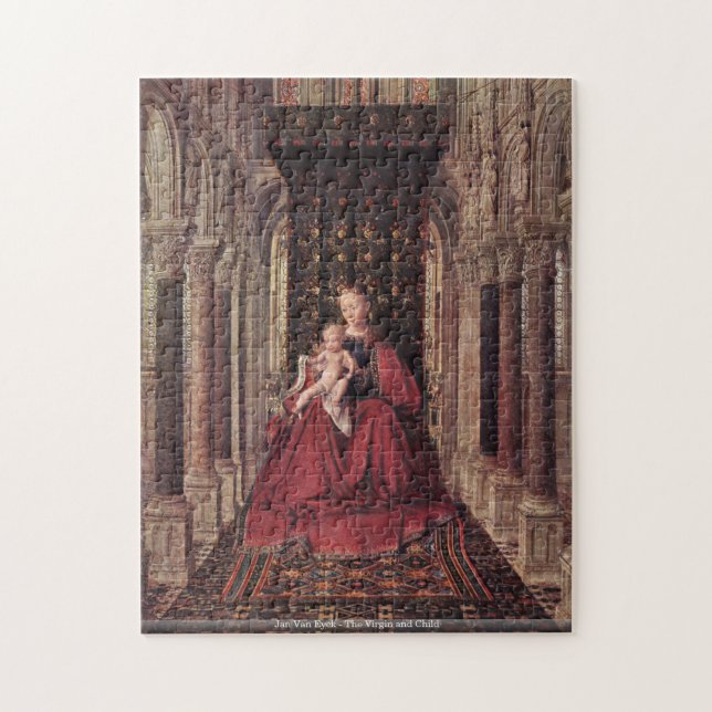 Jan van Eyck - o quebra-cabeça do Virgin e da (Vertical)