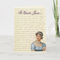 Jane Austen Cote Escreva seu próprio Cartão de Ani