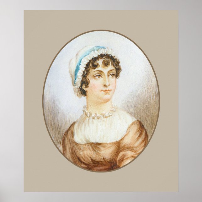 Jane Austen Portrait Impressão Poster (Frente)