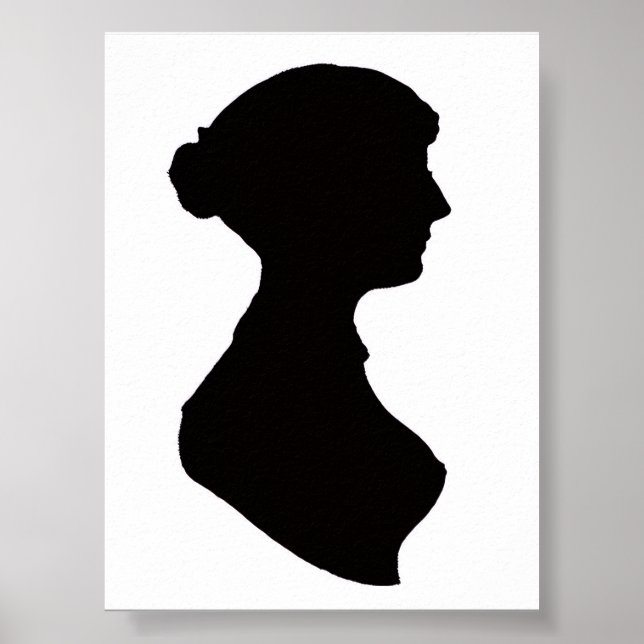 Jane Austen Silhouette Poster (Frente)