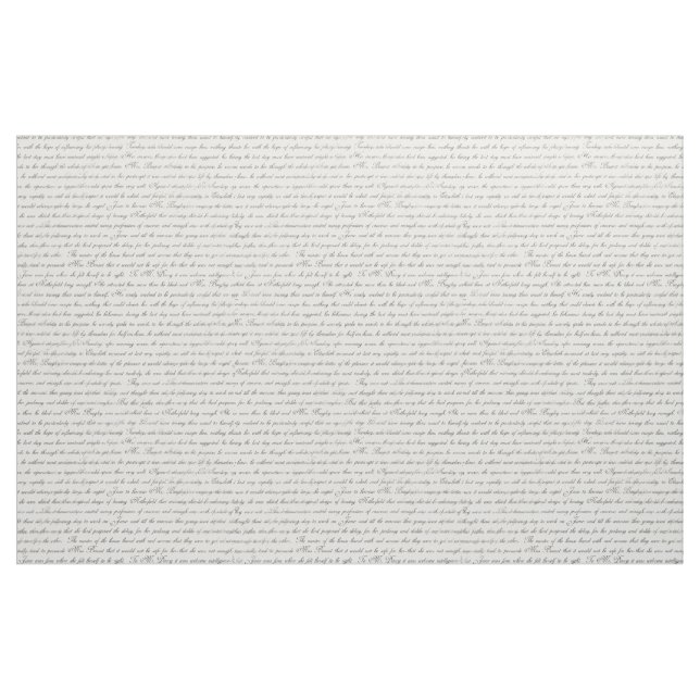 Jane Austen Text Black sobre Tecido branco antigo (Fat Quarter)