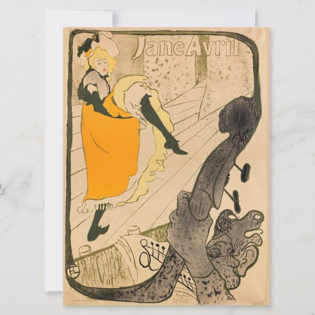 Jane Avril Henri de Toulouse-Lautrec (Frente)