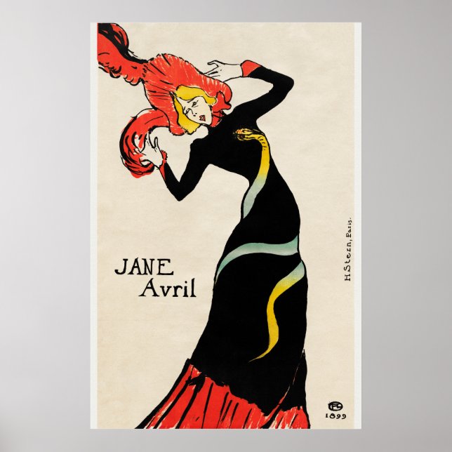 Jane Avril - Toulouse-Lautrec Poster (Frente)