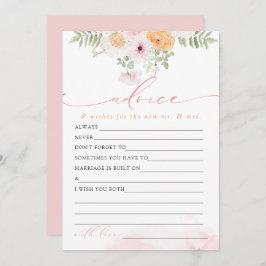 JANE Blush Floral Bride Advice e Cartão de Jogo De