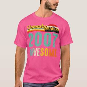 Janeiro de 2007 Camisa de Presente de Aniversário