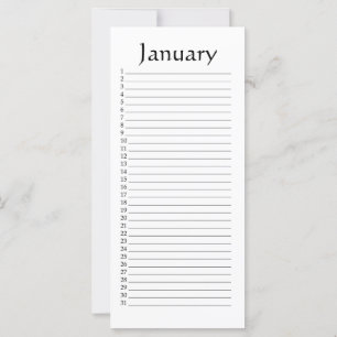 Janeiro de Calendário Perpétuo