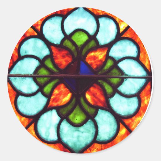 Janela de vitral adesivo Zazzle Aparador Retro Vintage Amarelo ~ Janela de vitral adesivo Zazzle