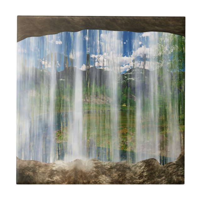 Janela no Azulejo Decorativo Cwm / Trivet (Frente)