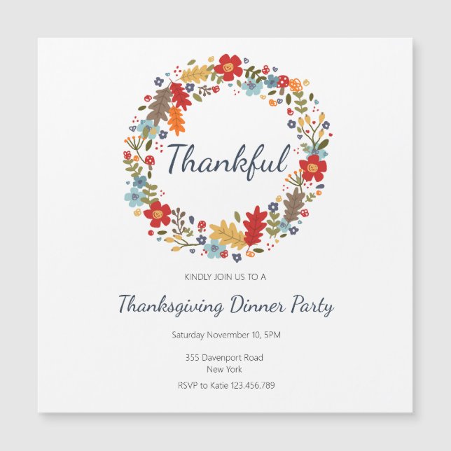 Janta de Ação de Graças Convite Palavra (Frente)