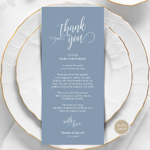 Janta De Casamento, Colocação De Cartões Obrigado