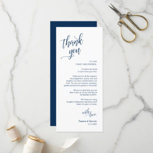 Janta De Casamento, Colocação De Cartões Obrigado