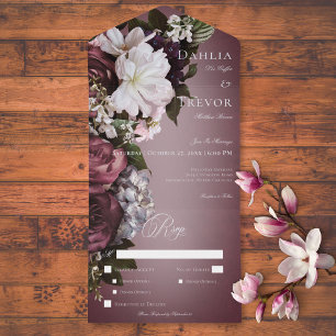 Janta Floral Dark Elegant Burgundy & Cream Blur