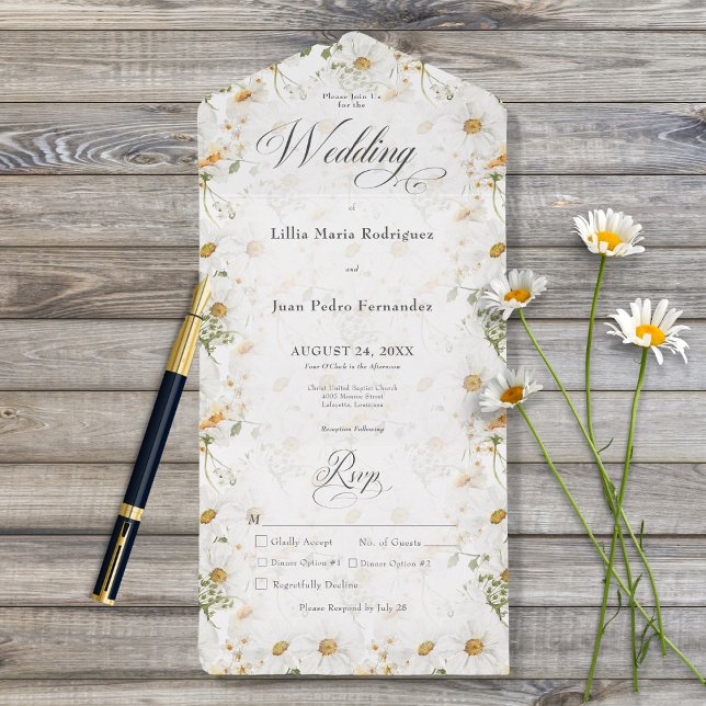 Janta Floral Rustic Country Daisy (Criador carregado)