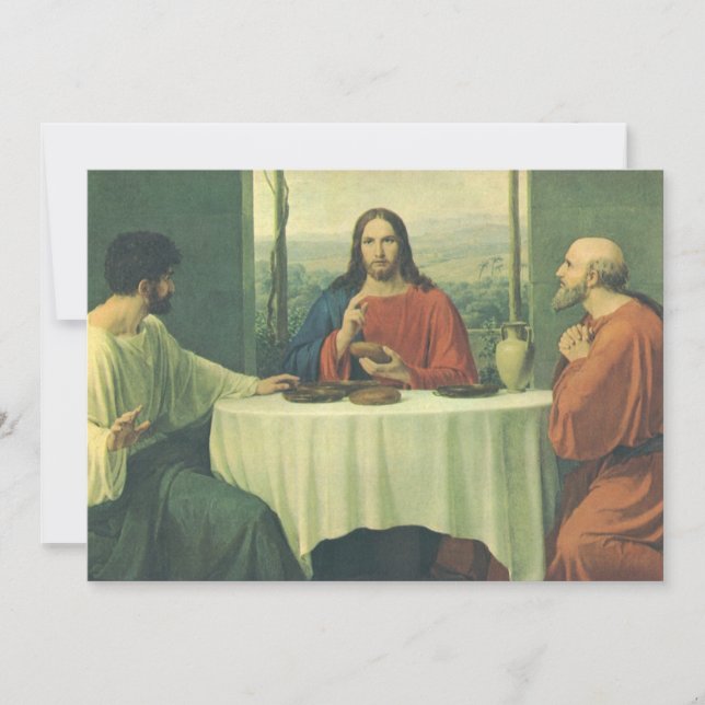 Jantar Antigo em Emaús com Jesus Cristo (Frente)