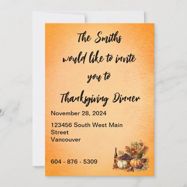 Jantar Convite (Frente)