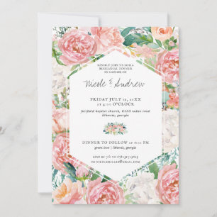 Jantar de Ensaios de Casamento Floral de Verão Cor