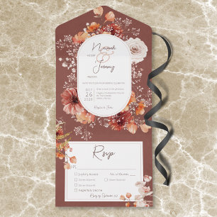 Jantar Floral Boho Queimado Laranja Ferrugem Outon
